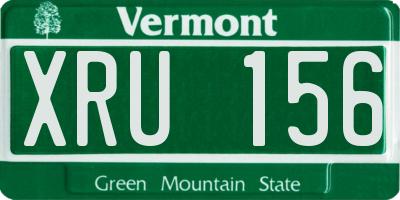 VT license plate XRU156