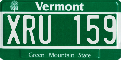 VT license plate XRU159