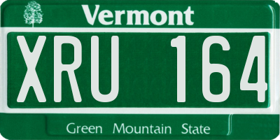 VT license plate XRU164