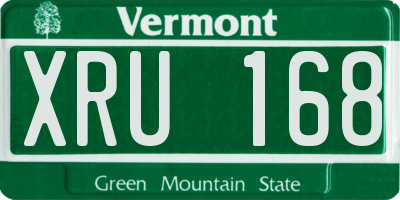 VT license plate XRU168