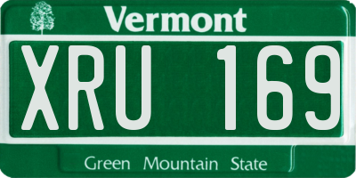 VT license plate XRU169