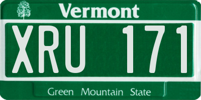 VT license plate XRU171