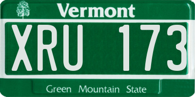 VT license plate XRU173