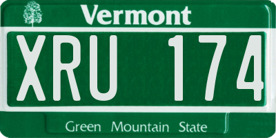 VT license plate XRU174