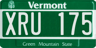 VT license plate XRU175