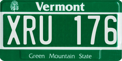 VT license plate XRU176