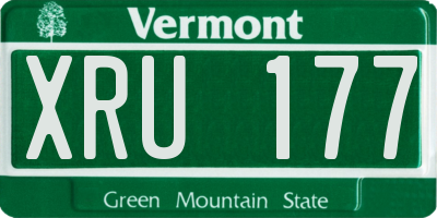 VT license plate XRU177
