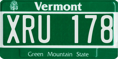 VT license plate XRU178