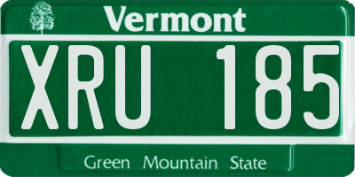VT license plate XRU185