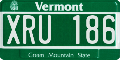 VT license plate XRU186