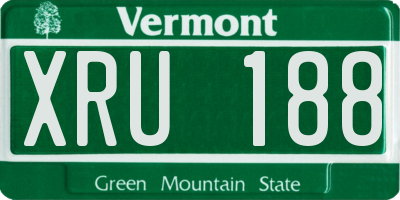 VT license plate XRU188