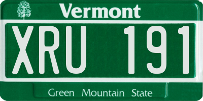 VT license plate XRU191