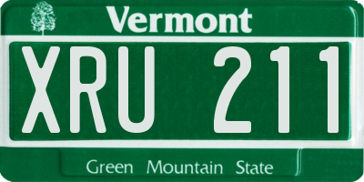 VT license plate XRU211