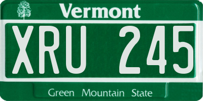 VT license plate XRU245