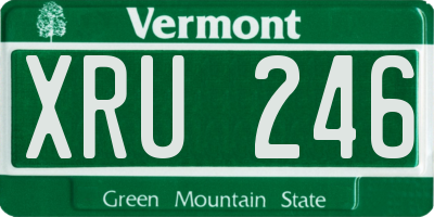 VT license plate XRU246