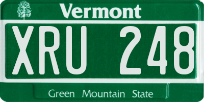 VT license plate XRU248