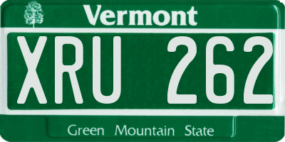 VT license plate XRU262