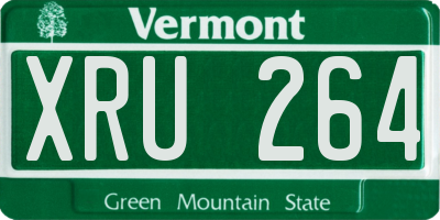 VT license plate XRU264