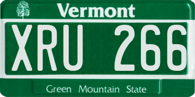 VT license plate XRU266