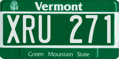 VT license plate XRU271