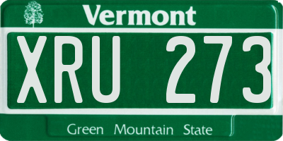 VT license plate XRU273