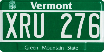 VT license plate XRU276