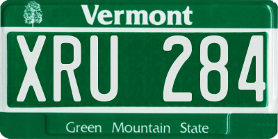 VT license plate XRU284