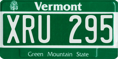 VT license plate XRU295