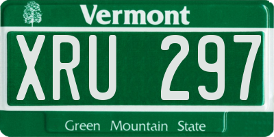 VT license plate XRU297