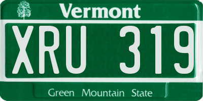 VT license plate XRU319