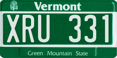 VT license plate XRU331
