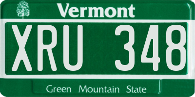 VT license plate XRU348