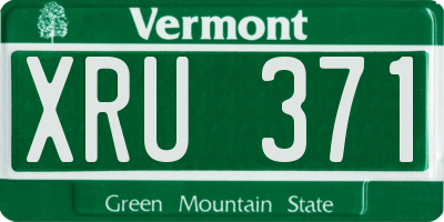 VT license plate XRU371
