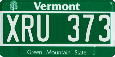 VT license plate XRU373