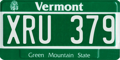 VT license plate XRU379
