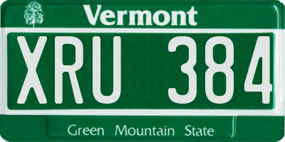 VT license plate XRU384