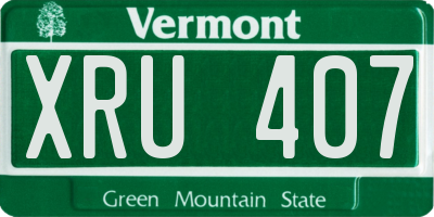 VT license plate XRU407
