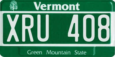 VT license plate XRU408