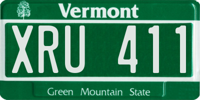 VT license plate XRU411
