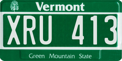 VT license plate XRU413