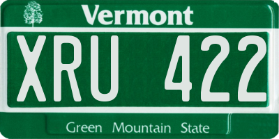 VT license plate XRU422