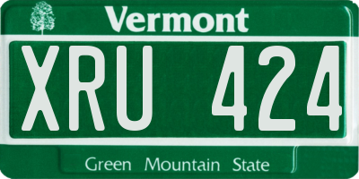 VT license plate XRU424