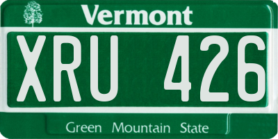VT license plate XRU426