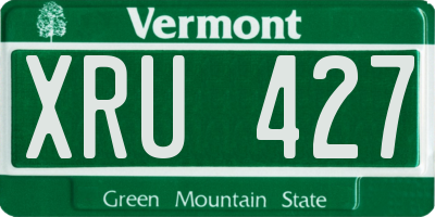 VT license plate XRU427