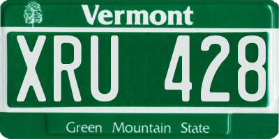 VT license plate XRU428