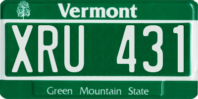 VT license plate XRU431