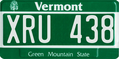VT license plate XRU438