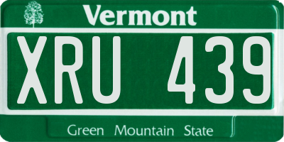 VT license plate XRU439