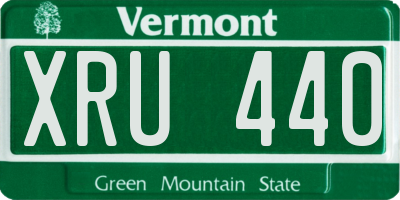VT license plate XRU440