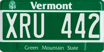 VT license plate XRU442